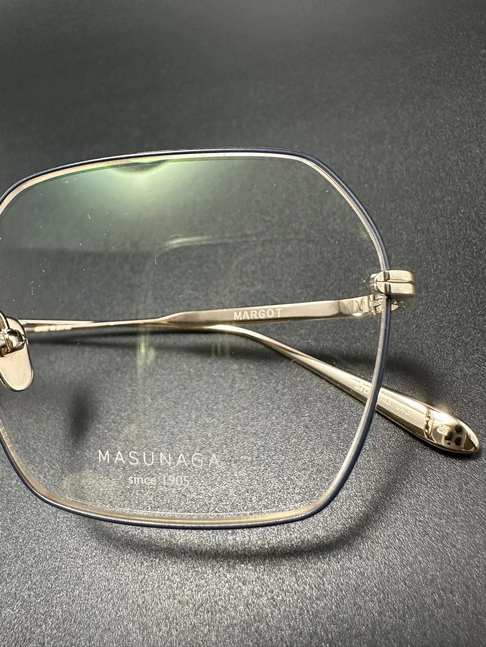 Masunaga 1905 Margot Eyewear 54-17-145 Gold Navy - Brand New
